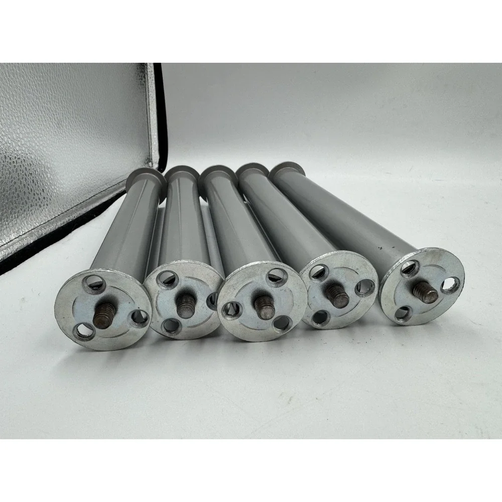 Set Of 5 Metal Furniture Support Legs Screw-In Preowned